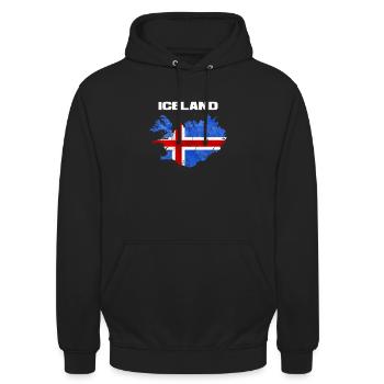 Island - Unisex Hoodie - Schwarz - Vorne - Alina (178cm) & Michal (187cm)