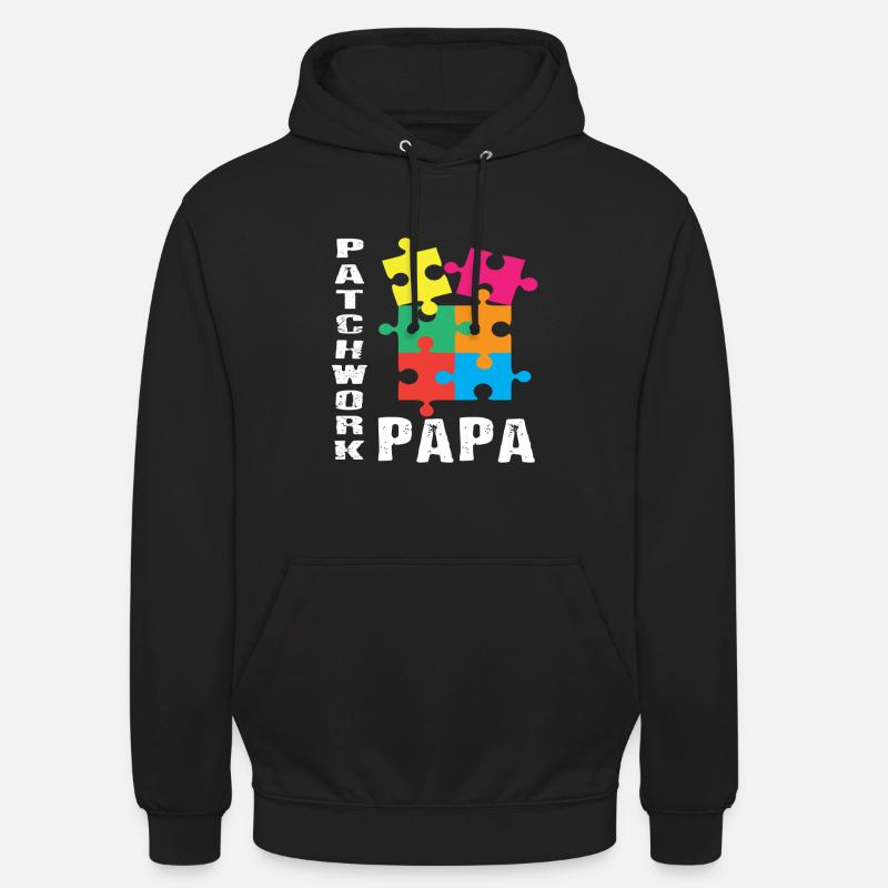 Patchwork dad - Unisex Hoodie - black