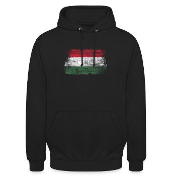 Ungarn Stolz ungarische Flagge Geschenk - Unisex Hoodie - Schwarz - Vorne - Alina (178cm) & Michal (187cm)
