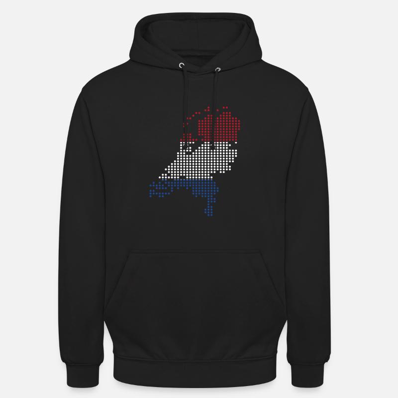 Drapeau hollandais drapeau hollandais - Sweat-shirt à capuche unisexe - noir