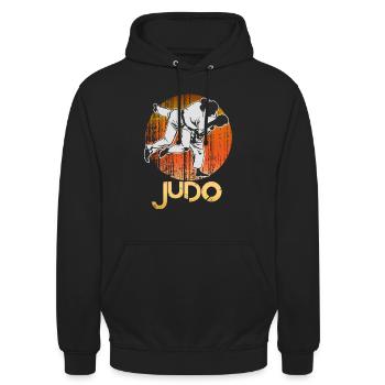judo graphic - Unisex Hoodie - black - Front - Alina (178cm) & Michal (187cm)