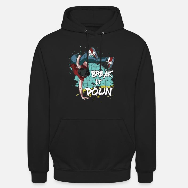 Breakdance - Sweat-shirt à capuche unisexe - noir