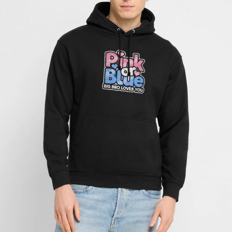 Rosa oder blaues großes Bro liebt Sie Unisex Hoodie