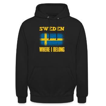 Schweden - Unisex Hoodie - Schwarz - Vorne - Alina (178cm) & Michal (187cm)
