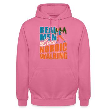 Marche nordique - Sweat-shirt à capuche unisexe - rose - Devant - Alina (178cm) & Michal (187cm)