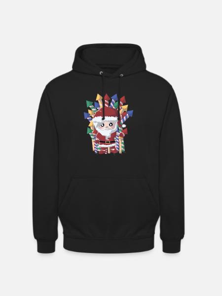 Santa fires fireworks - Unisex Hoodie - black
