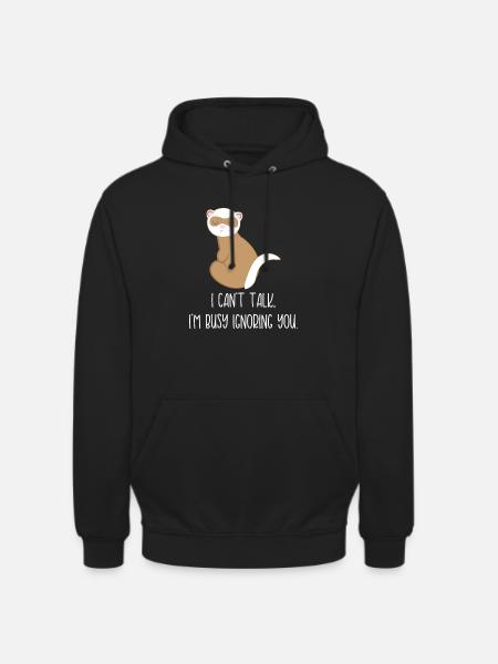 Frettchen – Frett – Marder – Geschenk - Sarkasmus - Unisex Hoodie - Schwarz