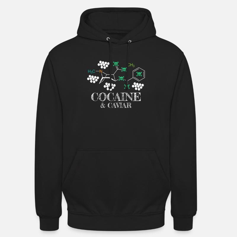 Cocaïne et caviar - Sweat-shirt à capuche unisexe - noir