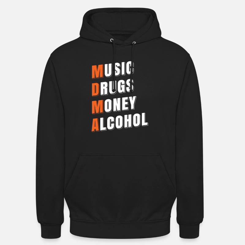 MDMA Molly Drogue d’ecstasy - Sweat-shirt à capuche unisexe - noir