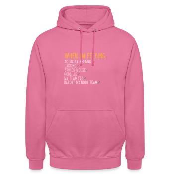 Noob Lol Feeding Gift - Unisex Hoodie - pink - Front - Alina (178cm) & Michal (187cm)