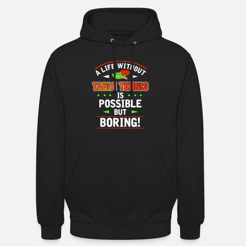 tennis de table - Sweat-shirt à capuche unisexe - noir