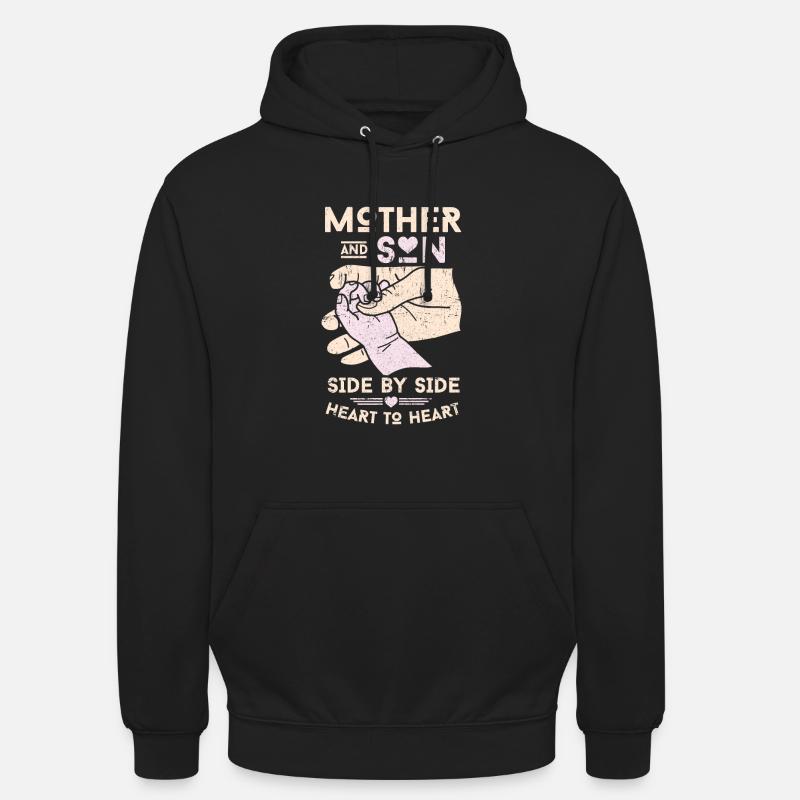 Cadeau de mère fils - Sweat-shirt à capuche unisexe - noir