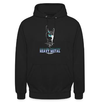 Heavy Metal - Unisex Hoodie - Schwarz - Vorne - Alina (178cm) & Michal (187cm)