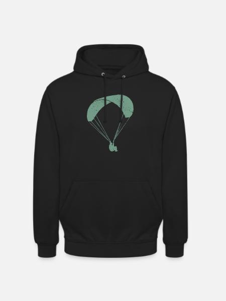 Vintage paragliding paragliding paragliding t-shirt - Uniseks hoodie - zwart