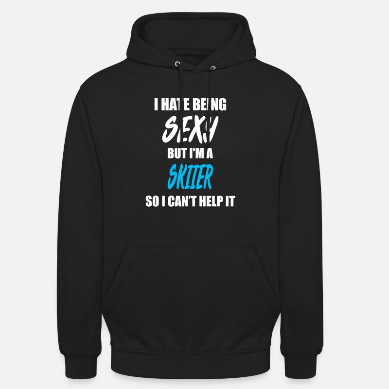 Ski ski - Sweat-shirt à capuche unisexe - noir