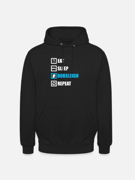 Bobsleigh bobsleigh - Sweat-shirt à capuche unisexe - noir