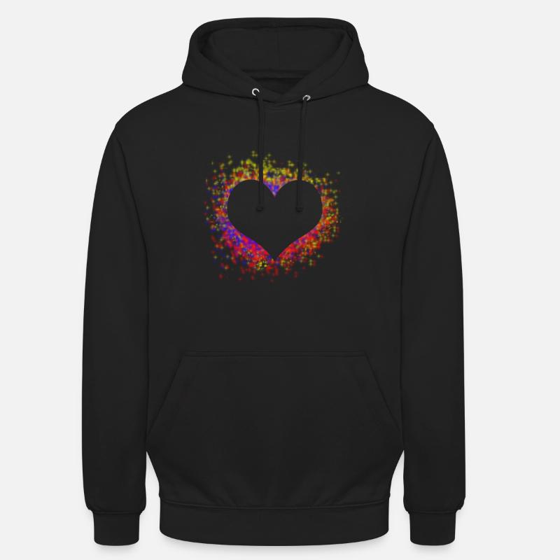 Herz - Unisex Hoodie - Schwarz