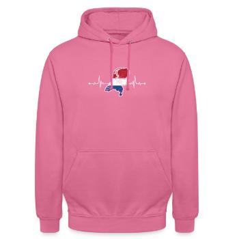 Olanda olandese - Felpa con cappuccio unisex - rosa - Fronte - Alina (178cm) & Michal (187cm)