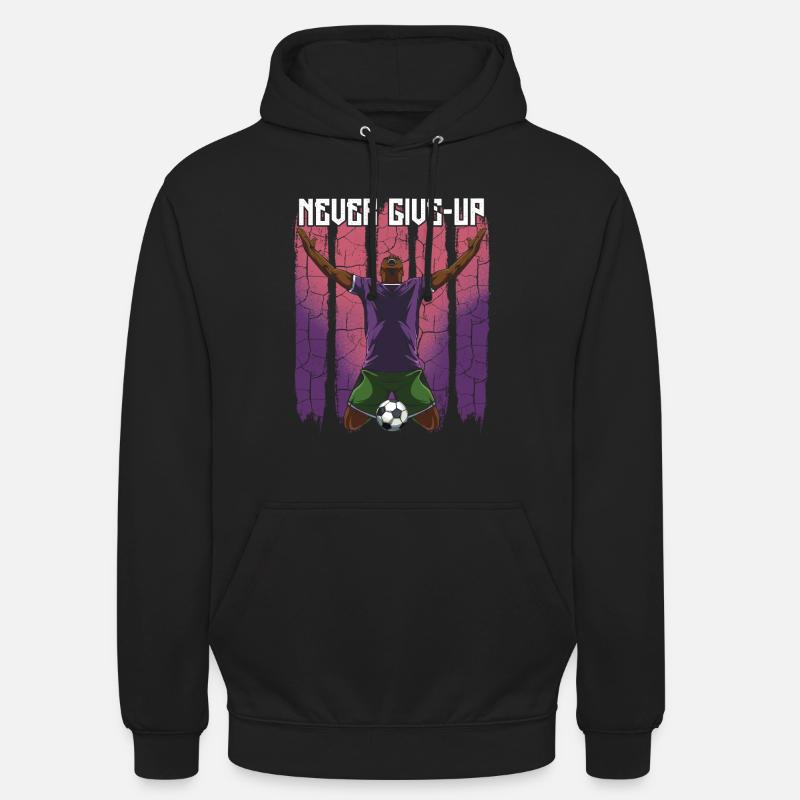 fodbold - Hættetrøje unisex - sort