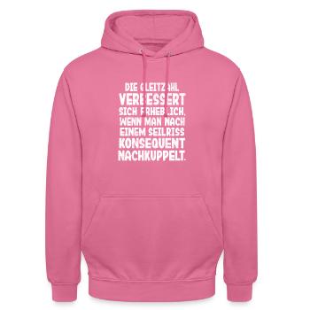 Segelfliegen, Segeln, Segelflugzeug - Unisex Hoodie - Pink - Vorne - Alina (178cm) & Michal (187cm)
