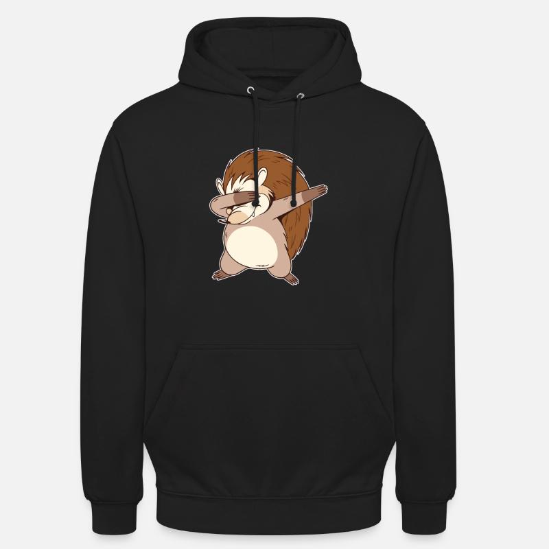 Dabbing hérisson - Sweat-shirt à capuche unisexe - noir