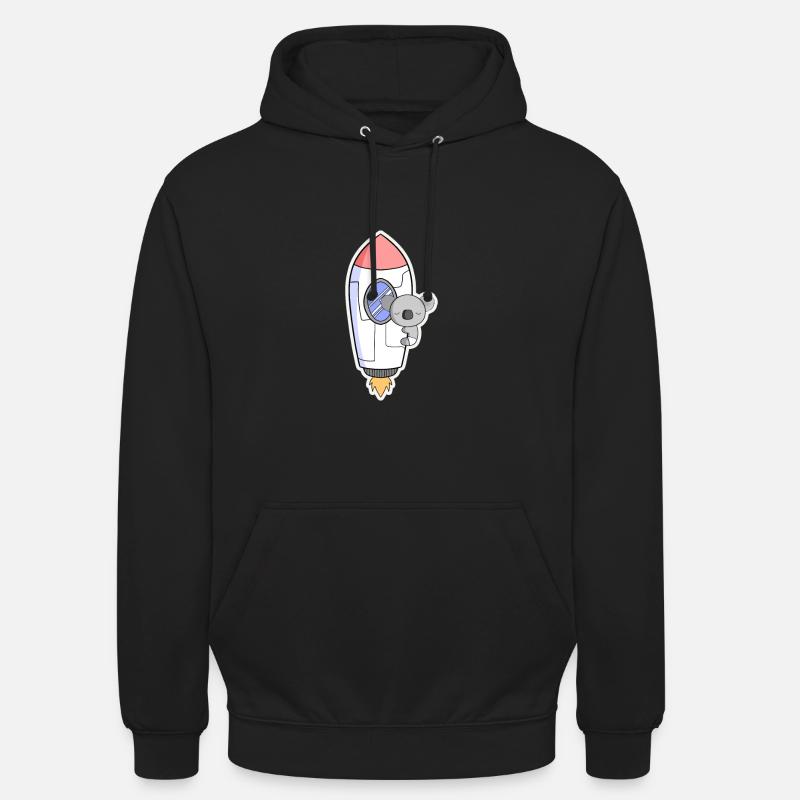 Fusée Koala en orbite - Sweat-shirt à capuche unisexe - noir