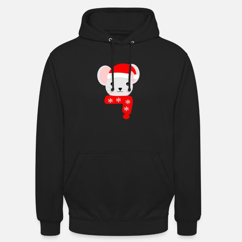 Souris de Noël à Noël - Sweat-shirt à capuche unisexe - noir