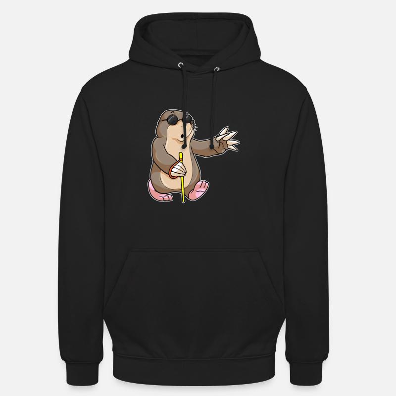 Mole Blind Drôle - Sweat-shirt à capuche unisexe - noir