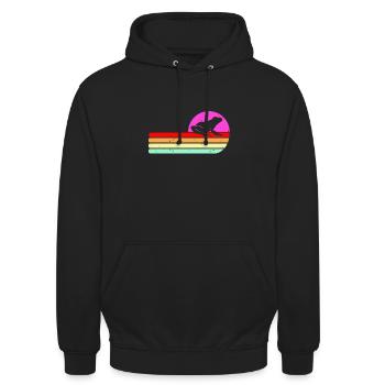 Frog Retro Vintage Toad Tree Frog Animal Nature - Unisex Hoodie - black - Front - Alina (178cm) & Michal (187cm)