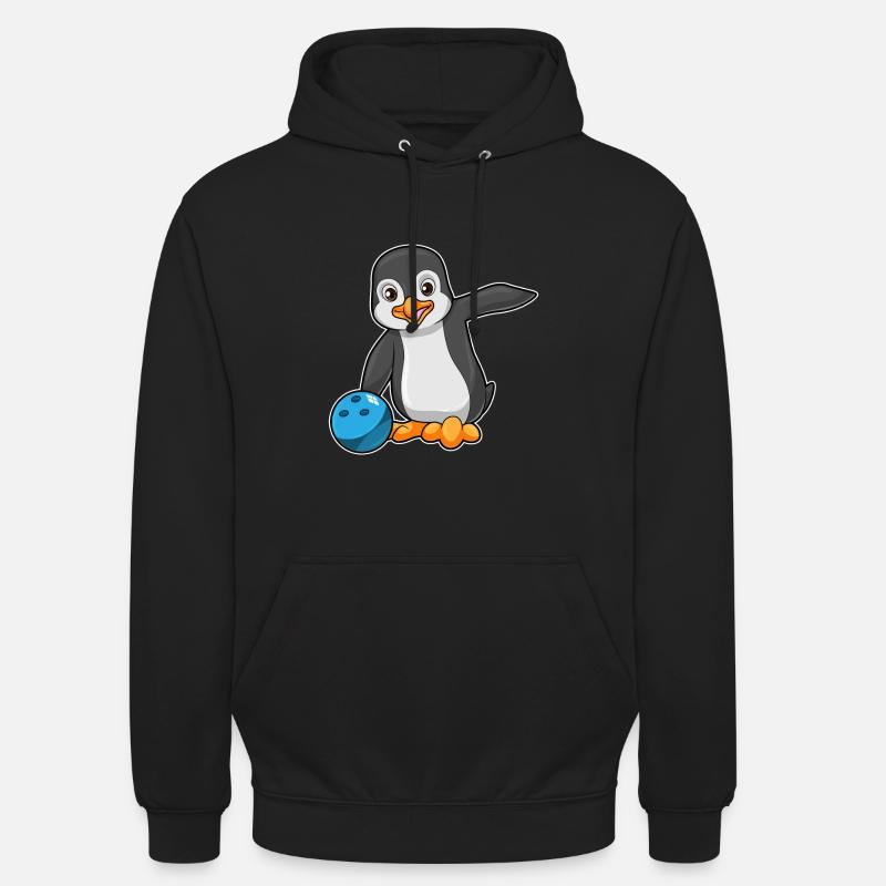 Penguin Bowling Boule de bowling - Sweat-shirt à capuche unisexe - noir