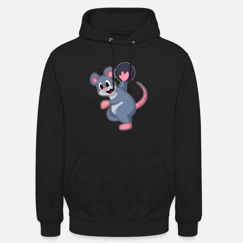 Boule de bowling rat - Sweat-shirt à capuche unisexe - noir