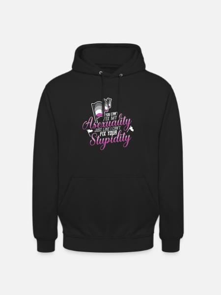 Asexual Pride Asexuality Aromantic Pride - Unisex Hoodie - black