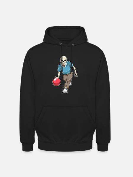 Skeleton Bowling Bowling Ball - Unisex Hoodie - black