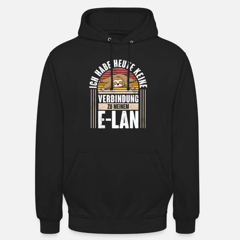 Faultier E-Lan - Unisex Hoodie - Schwarz
