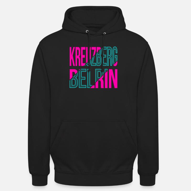 Kreuzberg Berlin Design - Bluza z kapturem typu unisex - czarny