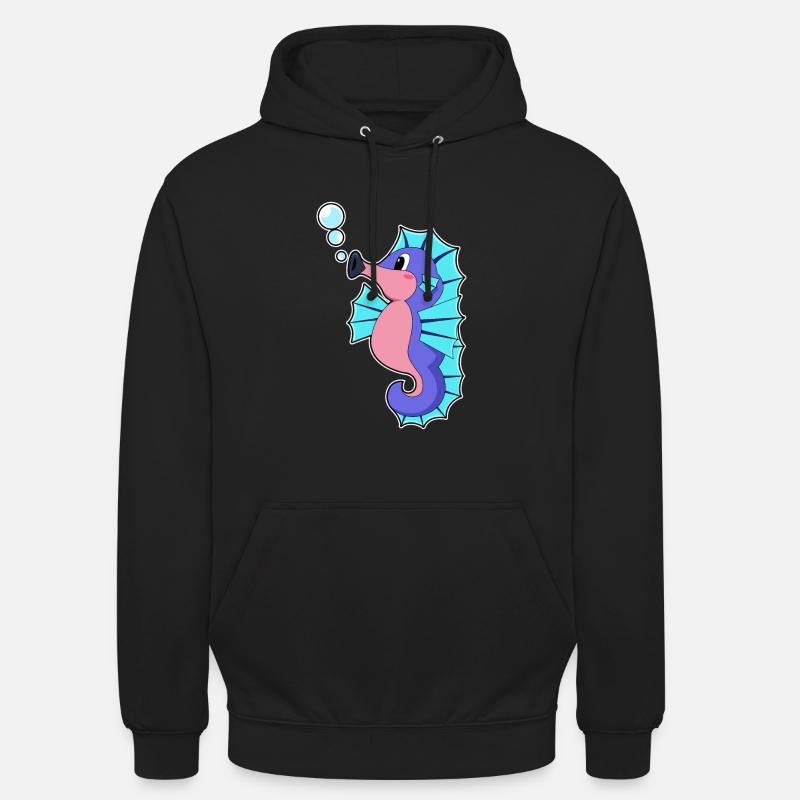 Seepferdchen - Unisex Hoodie - Schwarz