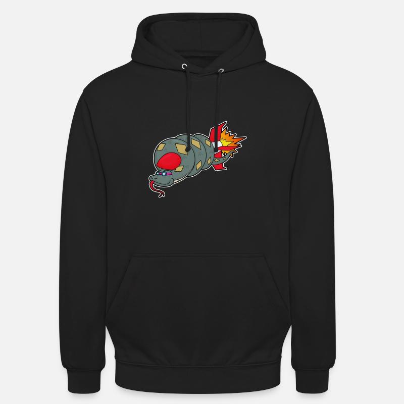 Fusée Serpent - Sweat-shirt à capuche unisexe - noir