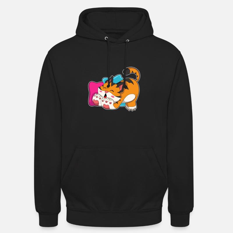 Tiger müde - Unisex Hoodie - Schwarz