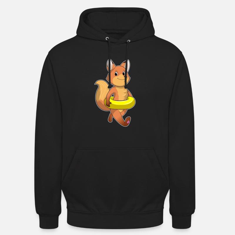Fuchs mit Rettungsring - Unisex Hoodie - Schwarz