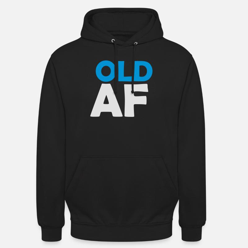 old AF Text Logo - Unisex Hoodie - black