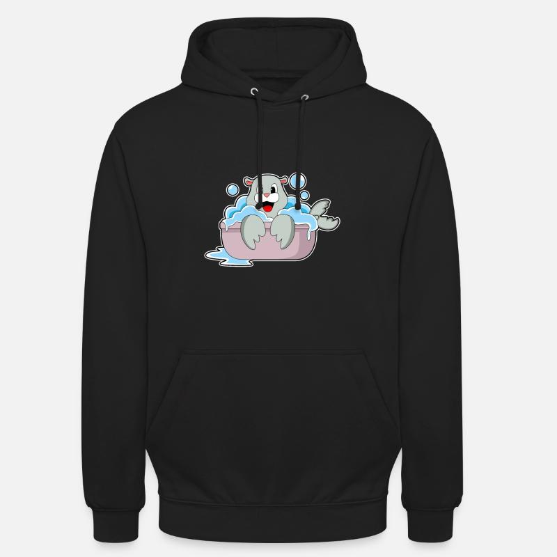 Étanchéité dans la baignoire - Sweat-shirt à capuche unisexe - noir