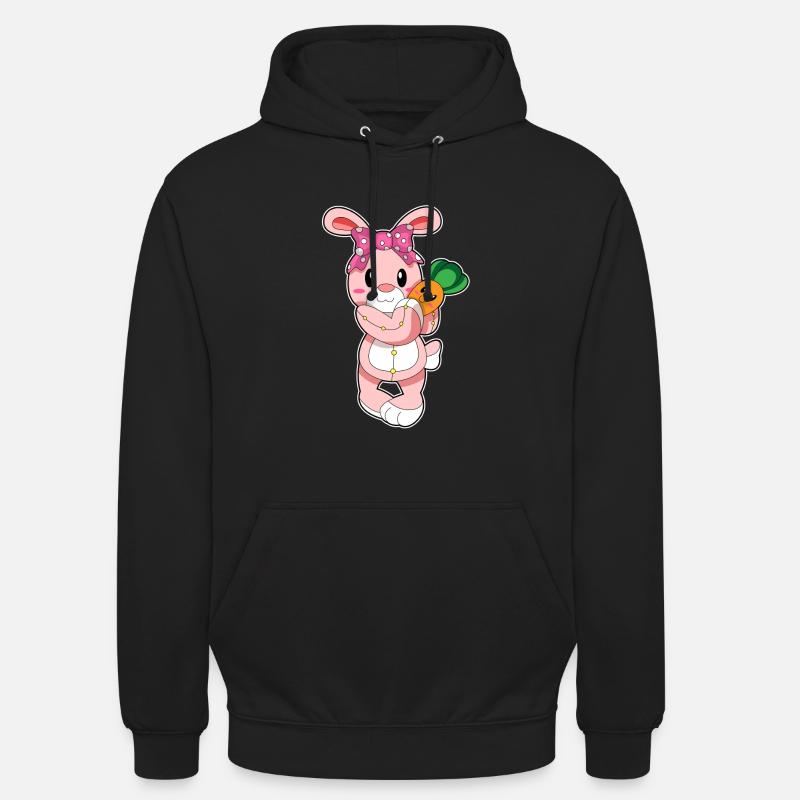Le lapin comme jouet - Sweat-shirt à capuche unisexe - noir