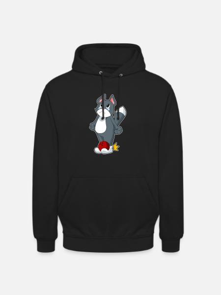 Cat Bowling Bowling Ball - Unisex Hoodie - black