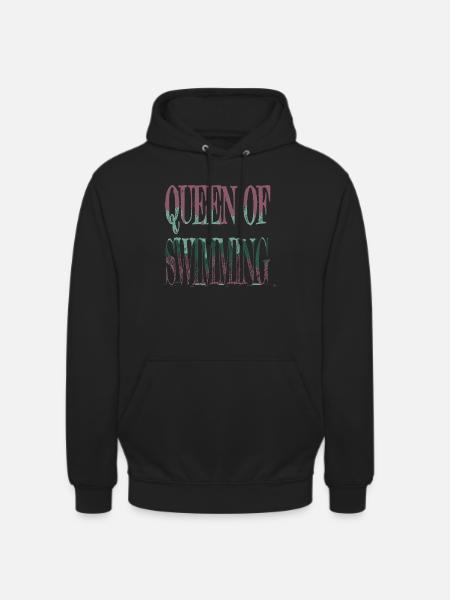 swimming funny swimsuit tshirts - Unisex Hoodie - black