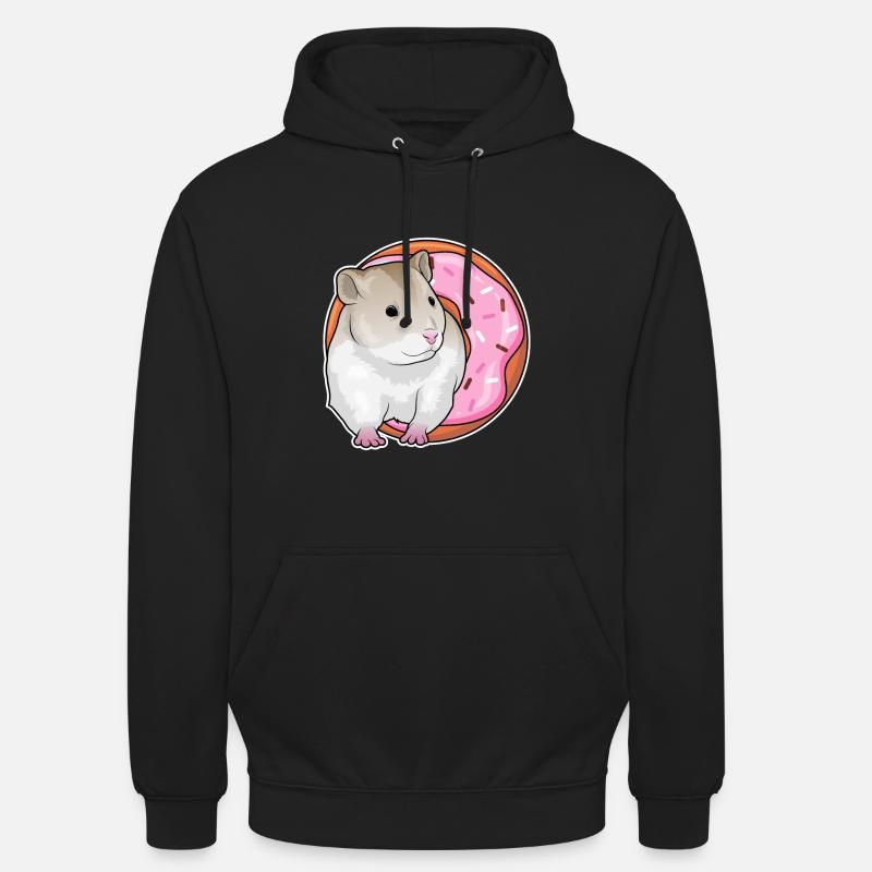 Beignet de hamster - Sweat-shirt à capuche unisexe - noir