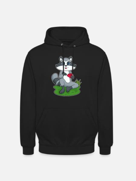 Waschbär Poker Pokerkarten - Unisex Hoodie - Schwarz