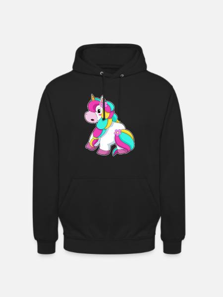 Unicorn Flower - Unisex Hoodie - black