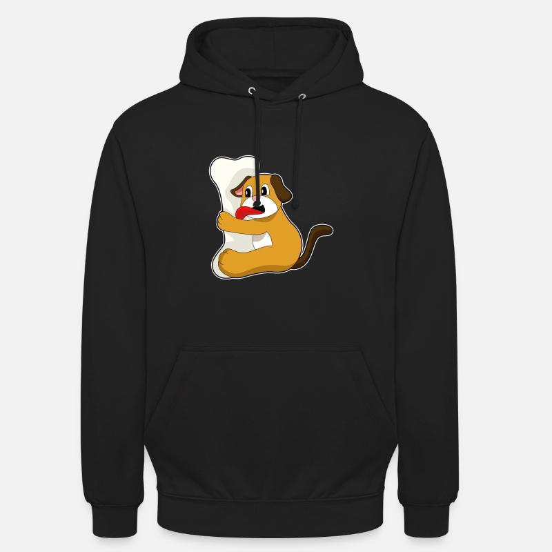 Hund Knochen - Unisex Hoodie - Schwarz