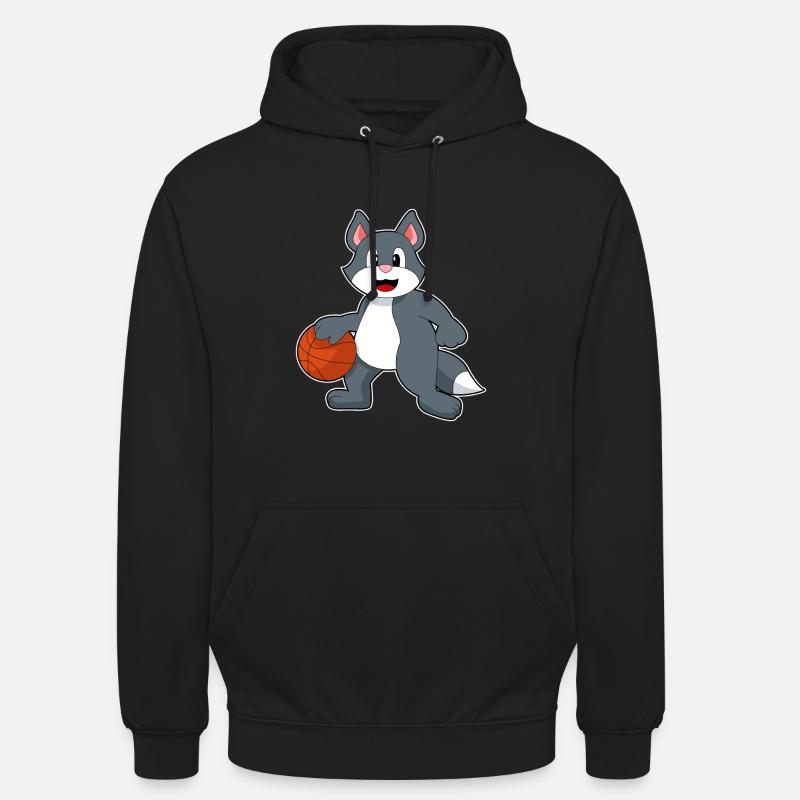 Chat Basketteur Basketteur - Sweat-shirt à capuche unisexe - noir