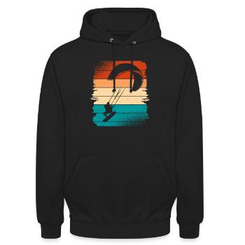 Kitesurfer Kiteboard Kitesurfen Kitesurf - Unisex Hoodie - Schwarz - Vorne - Alina (178cm) & Michal (187cm)